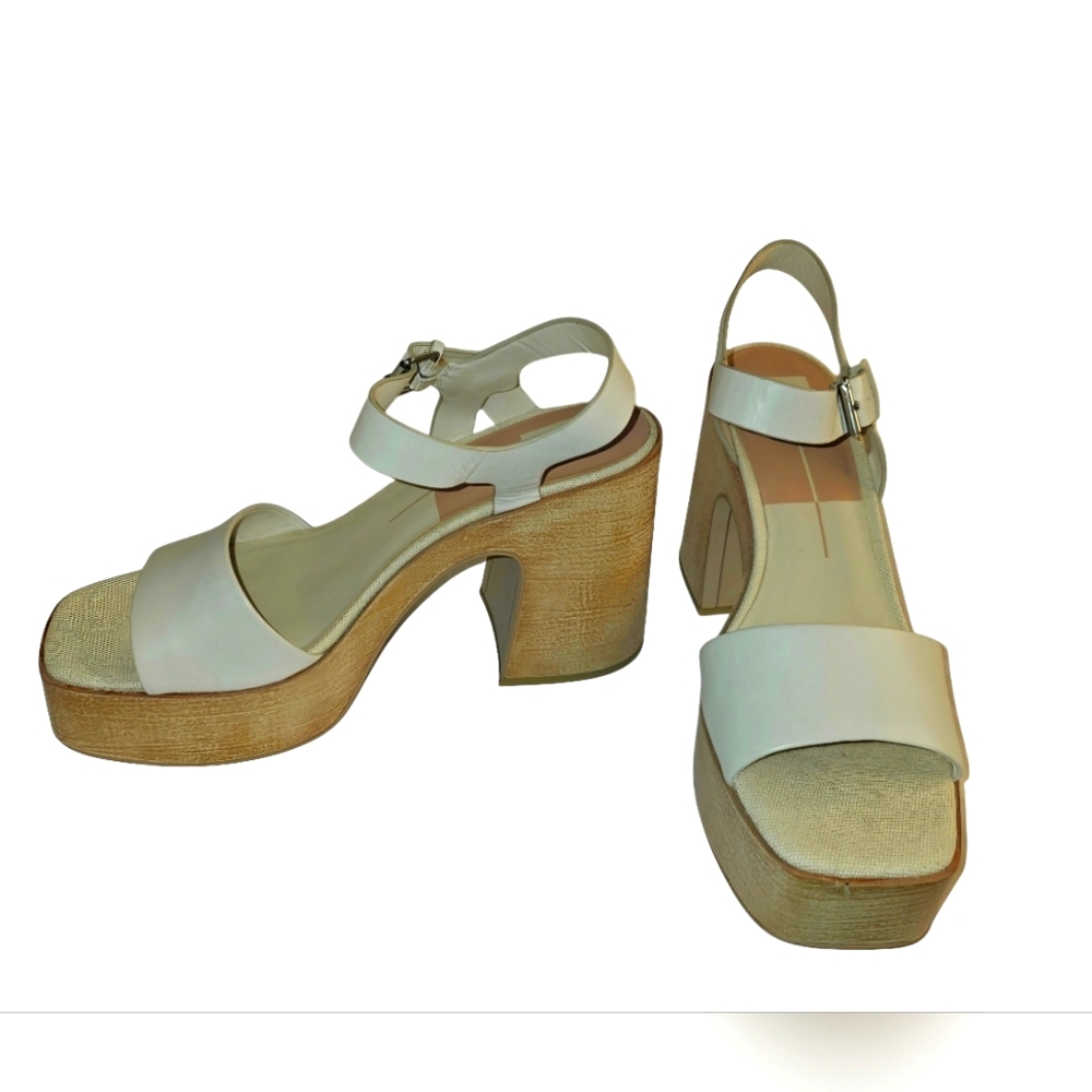NWT. Dolce Vita . Orig. Price -$150. Size 10 Natural. Leather.  Platform Sandals